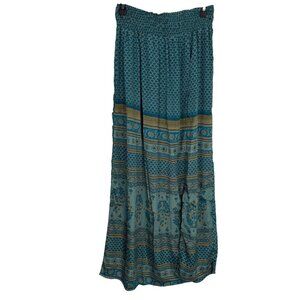 RAGA Teal and Gold Maxi Skirt